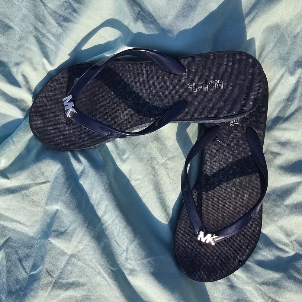 Michael Kors Women's Navy Flip Flops